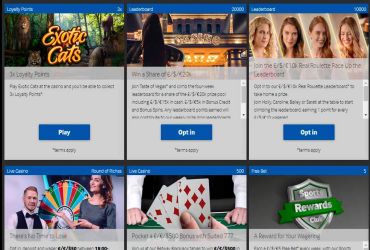 Betway Casino - Liste der Aktionen