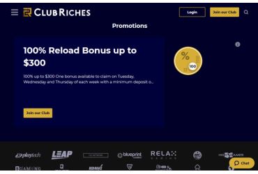 Club Riches Casino - Boni und Promotionen