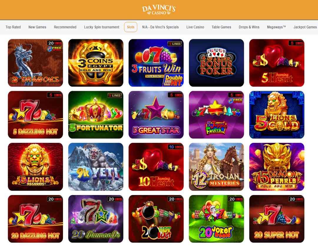 DaVinci Casino Online 【VOLLSTÄNDIGE Rezension & Bonus 2022】