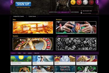 Jackpotcity Casino - Liste der Spielautomaten und Tischspiele.
