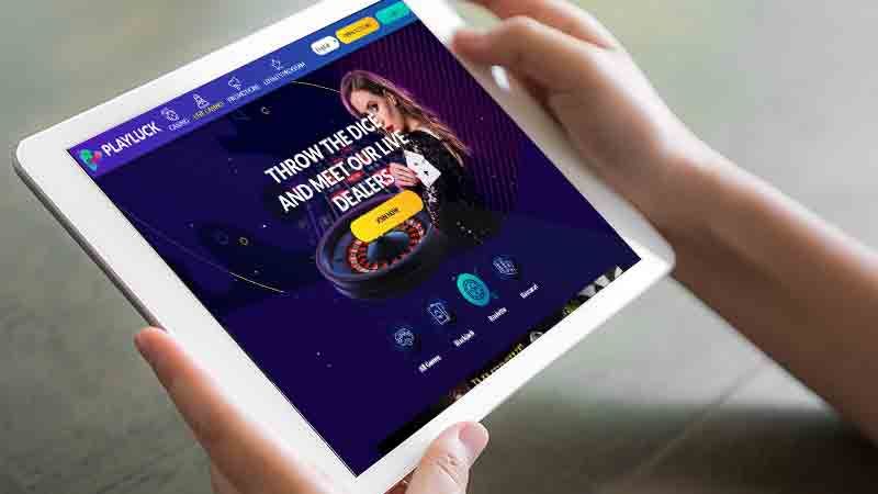 Playluck Casino online auf dem iPad