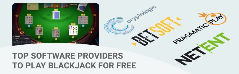 top 4 Softwareanbieter fuМ€r kostenloses Blackjack