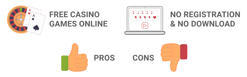 Vor- und Nachteile von kostenlosen Casinospielen