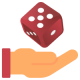 hand und Casino-Chip