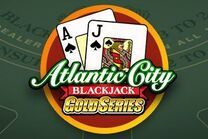 Atlantisches Stadt-Black Jack-Goldlogo