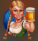 Frau mit Bier