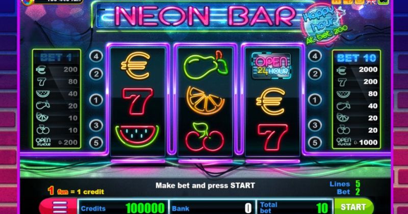 In Neon Bar Slot von Belatra jetzt kostenlos online spielen / Casino Deutschland