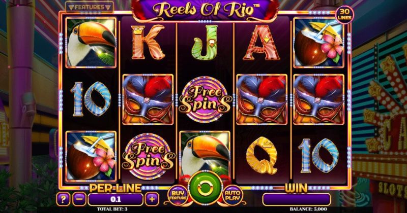 Spielen Sie jetzt den Reels of Rio Slot Online von Spinomenal kostenlos / Casino Deutschland